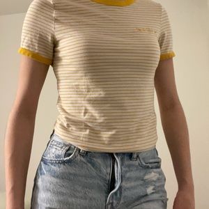 Yellow Striped Top